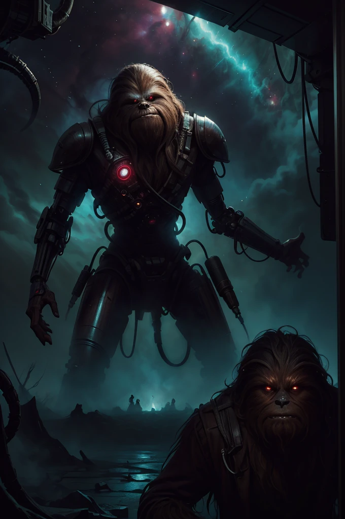 wookie strogg, grotesque, cyborg