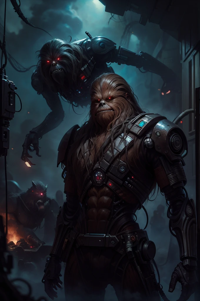 wookie strogg, grotesque, cyborg