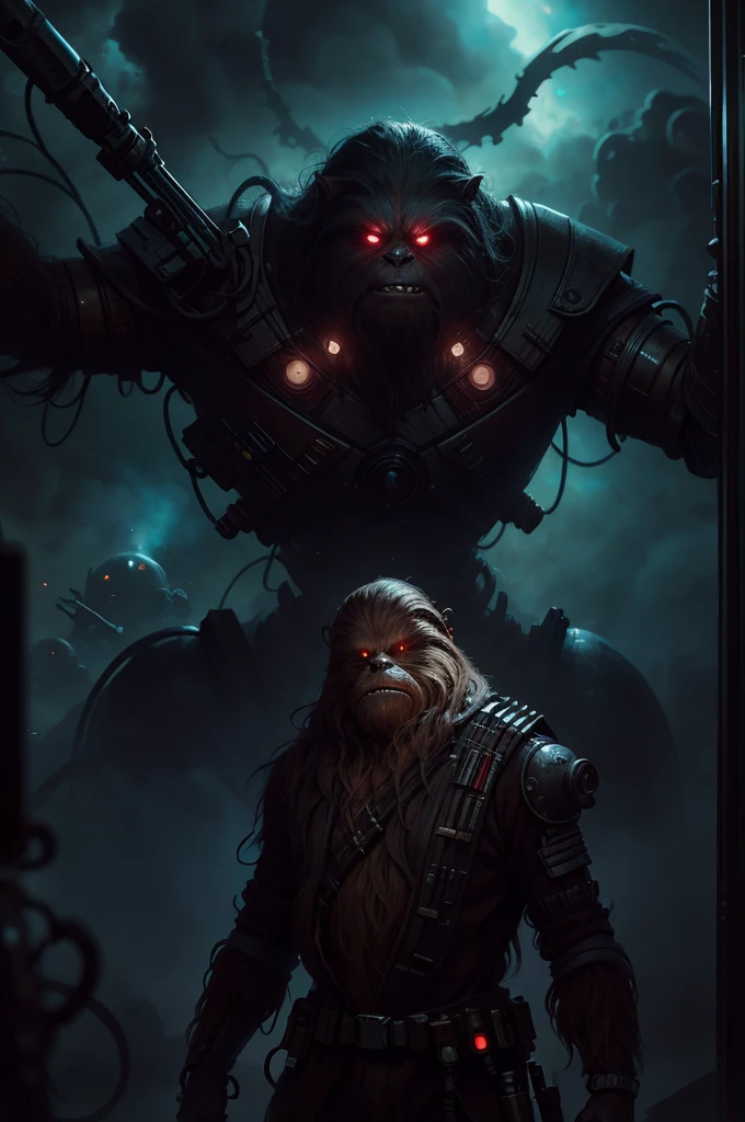 wookie strogg, grotesque, cyborg