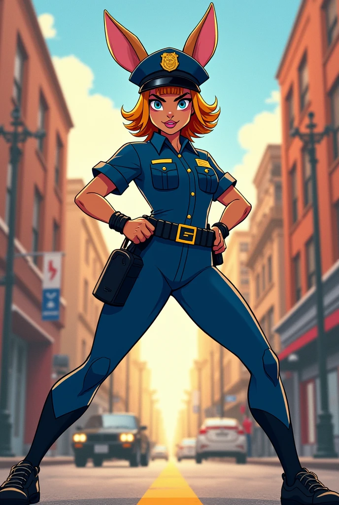 Smiling Colombian policeman