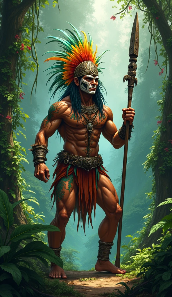 Human Male,Elf ,A father figure  , Black hair dreadlocks , red highlights ,red pupils ,tribal tattoos   ,  skulls,pose