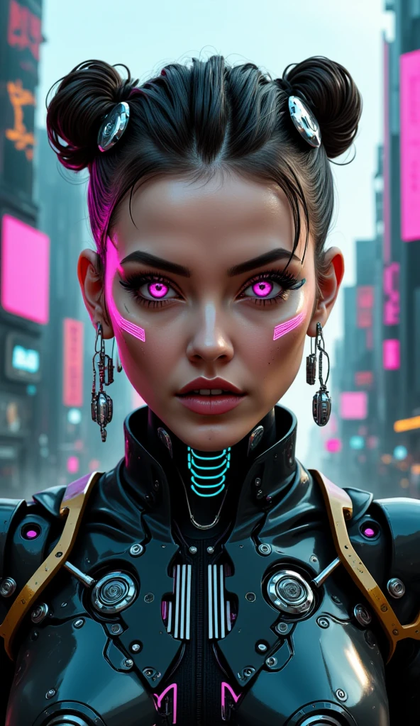 a woman, cyberpunk,  