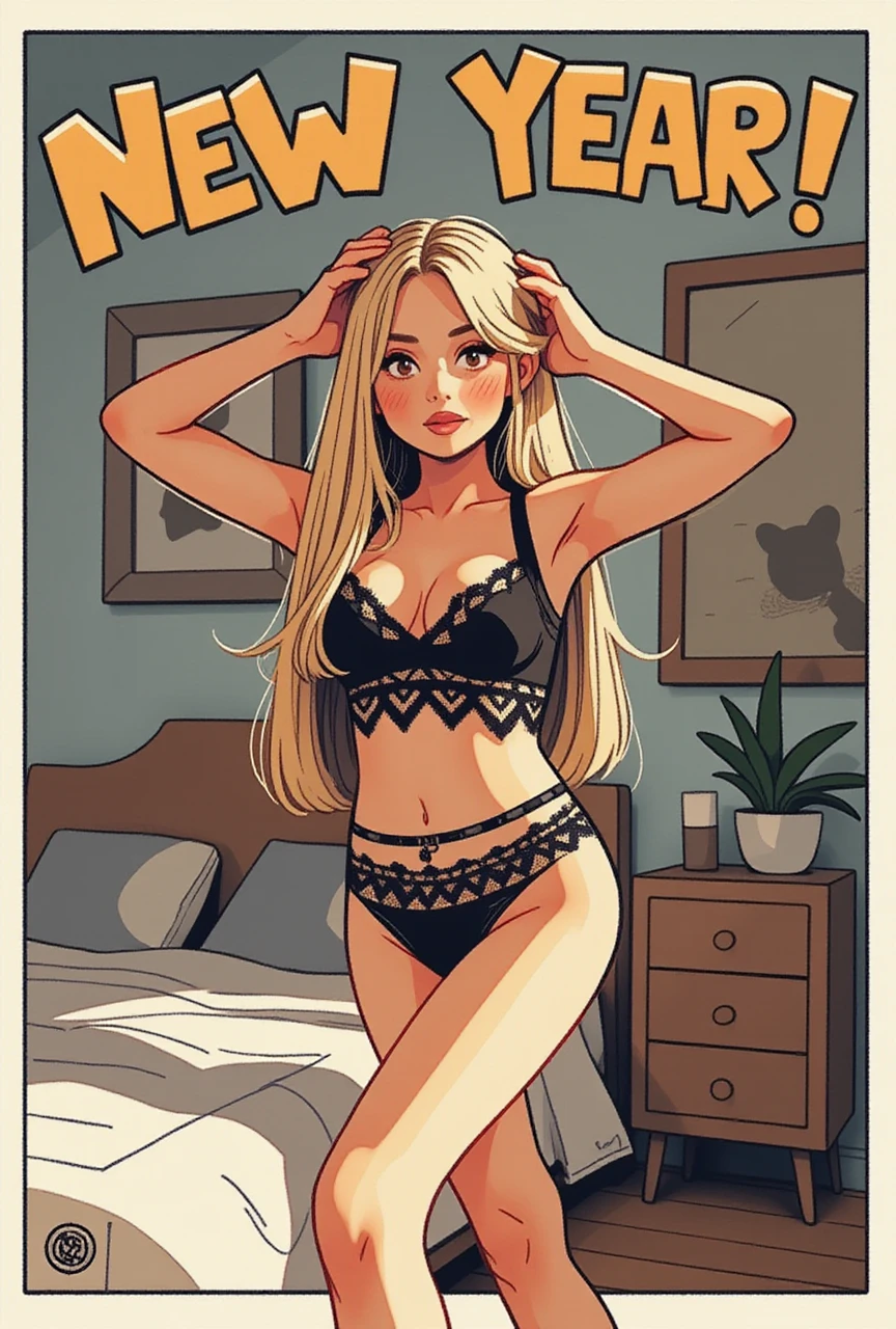 ((Caucasian girl)), big breastes, (((Netorare))), infidelity, wife, Milf, blonde woman, Coiling hair, naughty face, Breathe steam, Flushed, Excited, ((Condom belt)), opens the door slightly after a night of passion, holding the door, very sweaty, ((legs hidden behind the door)), Bedroom in the background, Emphasis on the upper body, full lips, expressive eyes, pale skin, Sony A6400 with 16-50mm f/3.5-5.6 lens, slutty underwear, Cowboy shot, Balanced outdoor lighting, A detailed eye