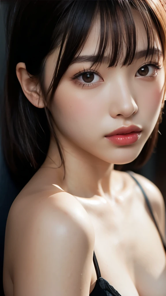 Photorealistic:1.5、ty:1.5、Ideal for the office:1.5、formal clothes:1.5、Cute young Japan、Eyes looking down:1.5、drooing eyes:1.3、portlate、 ((nikon RAW photo)) (8K, FujifilmXT3, masutepiece, ((Real Skin)) (No retouching, Lip gloss, Eyelashes, Real Skin, Highest Quality, Ultra-high resolution, depth of fields, chromatic abberation, Caustics, Broad lighting, Natural Shading))