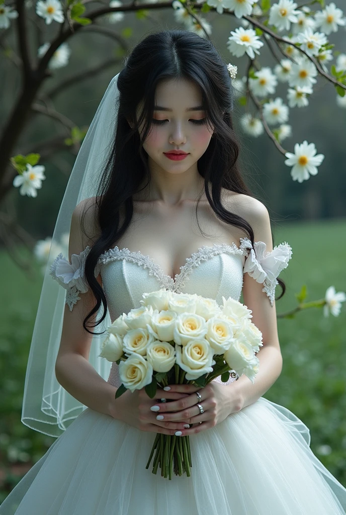 jardim de flores e rosas, luxuoso, brilhante, cintilante