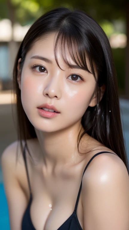 (((Ultra-high resolution、close、Cute Japanese Woman)))、顔のUltra-high resolutionクローズアップ画像を作成してください。
Long, straight black hair frames her face。
So that every single hair is clearly visible、Depicts subtle color changes depending on the amount of light hitting the subject。
The skin is white and smooth、Has a natural glow。
Fine skin texture、Representing the fine details of pores。
amountや頬に薄い赤みがある部分を詳細に。
The eyes are almond-shaped and dark brown.。
Fine details of the iris、Depicts color gradations and patterns。
Long, natural-looking eyelashes, each and every one visible。
Well-groomed eyebrows、indivual々The hair is clearly visible。
Light reflects off into the eyes、Create small highlights。
noseは繊細で、nose孔の細かいディテールがある。
Lips are plump and naturally pink。
Depicts the fine lines and soft curves of the lips。
Shiny、Accentuate the shape。
Detailed depiction of lip texture。
Particular attention to the depiction of light and shadow。
Soft natural light gently illuminates the face from the front。
amount、nose、Creates a subtle glow on the cheeks。
Shadows are cast softly along the contours of the face、cheekbone、Jaw Curve、noseの側面を強調。
The gloss of her lips reflects the light faintly.、Emphasizes plump texture。
The shadow of the hair adds depth and dimension.、indivual々The hair shines in the light。
The background is simple and blurred.、Focus on the face。
In the highest quality、Representing the utmost detail。
Negative prompts:

Noisy Images、Low resolution、Avoid blurry detaily hair is messy、Avoid unnatural hair textures。
Skin is unnaturally smooth、Avoid overly processed skin images。
Pores are invisible、Avoid products that have lost their skin texture。
Flat iris、Avoid those that lack detailed information。
short lashes、Avoid unnaturally thin eyebrows。
Light reflects off into the eyesていない、Avoid those with expressionless eyes。
noseのディテールが欠けているものは避ける。
Dry lips、Avoid unnatural colors。
Lip texture is not visible、Avoid non-shiny items。
Poor balance of light and shadow、Avoid evenly lit faces。
amount、nose、Avoid products that don&#39;t have a glow on your cheeks.。
cheekboneやJaw Curveが強調されていないものは避ける。
The shadow of the hair is shallow、Avoid things that lack volume。
The background is complicated、Avoid images where the face is not in focus。