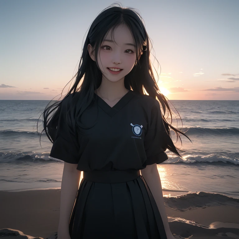 この画像teeth is、     depicts the silhouette of a girl standing against a beautiful sunset.。.    light      ,     horizon   、   dark black     ,  teeth、 . その人teeth、 この画像teeth 。,      As it approaches the horizon  、  ,    、  from    {x} deep electric blue as it rises close to the    horizon    {x}    Dark Silhouette   .    Owl Under Guardのカラフルでかわいいコチニールの父  ，この人物teeth片腕を伸ばしているように見えます., おそらくそれteeth&#39;     interacting with、   、  その周囲は horizon に近づくにつれて濃い赤 、  Light     .  画像の全体的な雰囲気teeth穏やかで魔法のようなものです ..