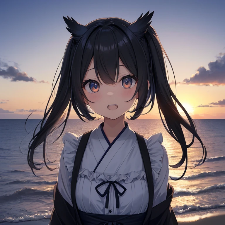 この画像teeth is、     depicts the silhouette of a girl standing against a beautiful sunset.。.    light      ,     horizon   、   dark black     ,  teeth、 . その人teeth、 この画像teeth 。,      As it approaches the horizon  、  ,    、  from    {x} deep electric blue as it rises close to the    horizon    {x}    Dark Silhouette   .    Owl Under Guardのカラフルでかわいいコチニールの父  ，この人物teeth片腕を伸ばしているように見えます., おそらくそれteeth&#39;     interacting with、   、  その周囲は horizon に近づくにつれて濃い赤 、  Light     .  画像の全体的な雰囲気teeth穏やかで魔法のようなものです ..