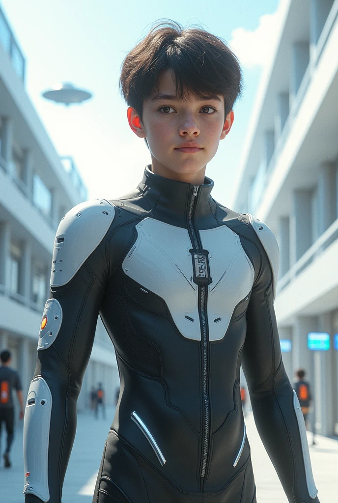 Ultraman, realistic, realistic, movie lights, young man in shiny red and silver suit, 15 years old, professional photo, skin exposed, Japanese model, Japanese CGI, sexy Ultraman suit, Power Rangers set, tight thin cyber suit, with elastic all over, delicate body, small butt, muscle, abs, lewd mark, groin tattoo, thin waist, exposed belly cyber suit on both sides skin tight, slanted eyes, sharp gaze, ponytail hair, facing forward, standing facing forward, glowing sphere embedded in chest, essay exam, blue sky background, Young beautiful boy, young handsome boy, Ultraman Boy personification, Ultraman-colored latex, Ultraman-colored rubber bodysuit, Ultraman color suit, Ultraman body suit, muscles, abs, mask off Ultraman Boy, Ultraman Boy without mask, Ultraman Boy suit, Ultraman Boy cosplay, Ultraman Boy costume, 15 year old boy's body, Ultraman Boy with face exposed, Ultraman without mask Boy, Ultraman without mask, medium-length hair, ponytail hair, color timer on chest, energy drain on chest, Ultraman Boy, boy's face, young boy with long hair, Ultraman Boy cosplayer, exposed face, 13 to 15 years old Boy, young boy's face, high definition, highest quality, best masterpiece, highest clarity, highest resolution, 8K, 16K, 32K, CG art, highest detail, Full body shot, full body view, Belly-baring Ultraman-colored bodysuit, belly-baring Ultraman-colored bodysuit, revealing bodysuit, lewd mark, crotch tattoo, abdominal muscle openwork bodysuit, abdominal muscle visible bodysuit,