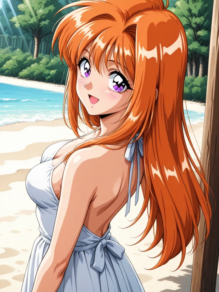 It is, 1 girl, alone, In underwear, long hair, slender body, belly button, brown eyes, white ruffle bra, expensiveleg, big breasts, brown hair, white panties,, looking at the viewer, blush, cowboy shot, redhead, texpensive gap, camel toe, beach,
1990s \(style\), (anime, anime_screen cap, animeーション化された gif, mp4 ,video), (animeーション化された), (masterpiece, expensive quality), very_expensive_solve, big_file size, full color,
masterpiece, expensive quality, very_expensive_solve, big_file size, full color,