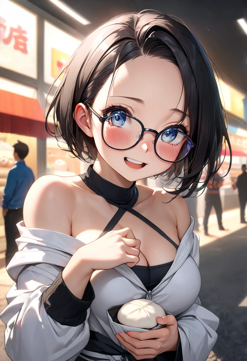 eye glasses、barechested、karo
