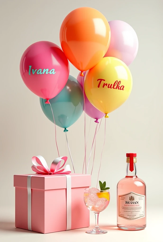 une belle fille qui se vertu d'un chemisier qui marque happy birthday Feguens pierre et qui apporte une champagne de fond jaune
