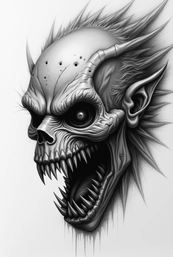 pointed teeth, vampire skull,