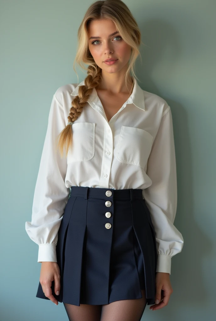Fille de 20 ans en tenue de soubrette à gros seins (style gothique) jupe déchirée proportion du corps doré cheveux blonds en désordre (Flared inner legs) (Fond d'écran CG Unity 8K très détaillé) busty ripped skirt, rouge et timide Ed Blinkey America'le plus bel art corporel, Atey Ghailan, peinture de Jeremy Professional Magnifique Mann, Greg Manches, Antonio Moro, Tendances ArtStation, TENDANCES CGSOC IETY, complexe, Great Detailed, accurate, art du réalisme dramatique, CG, 3D, 8k 4k