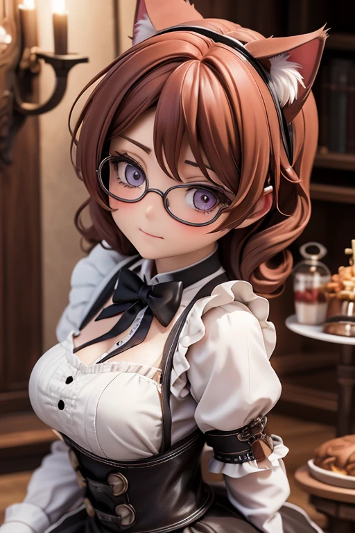 <lora:flat2:-1>, masterpiece, 8k high quality best quality, from below, a photo on milf, solo,  grin512, Pear-shaped body, detailed face, perfect eyes, Blunt haircut, Corsage shirt, Corsages-straps, goggles, leather pants, jewelry by steampunk mechanisms, made of copper, brass, intricate gears, chains, onvex lenses, in the (Saloon:1.2), glamorous, stylish, trendy,