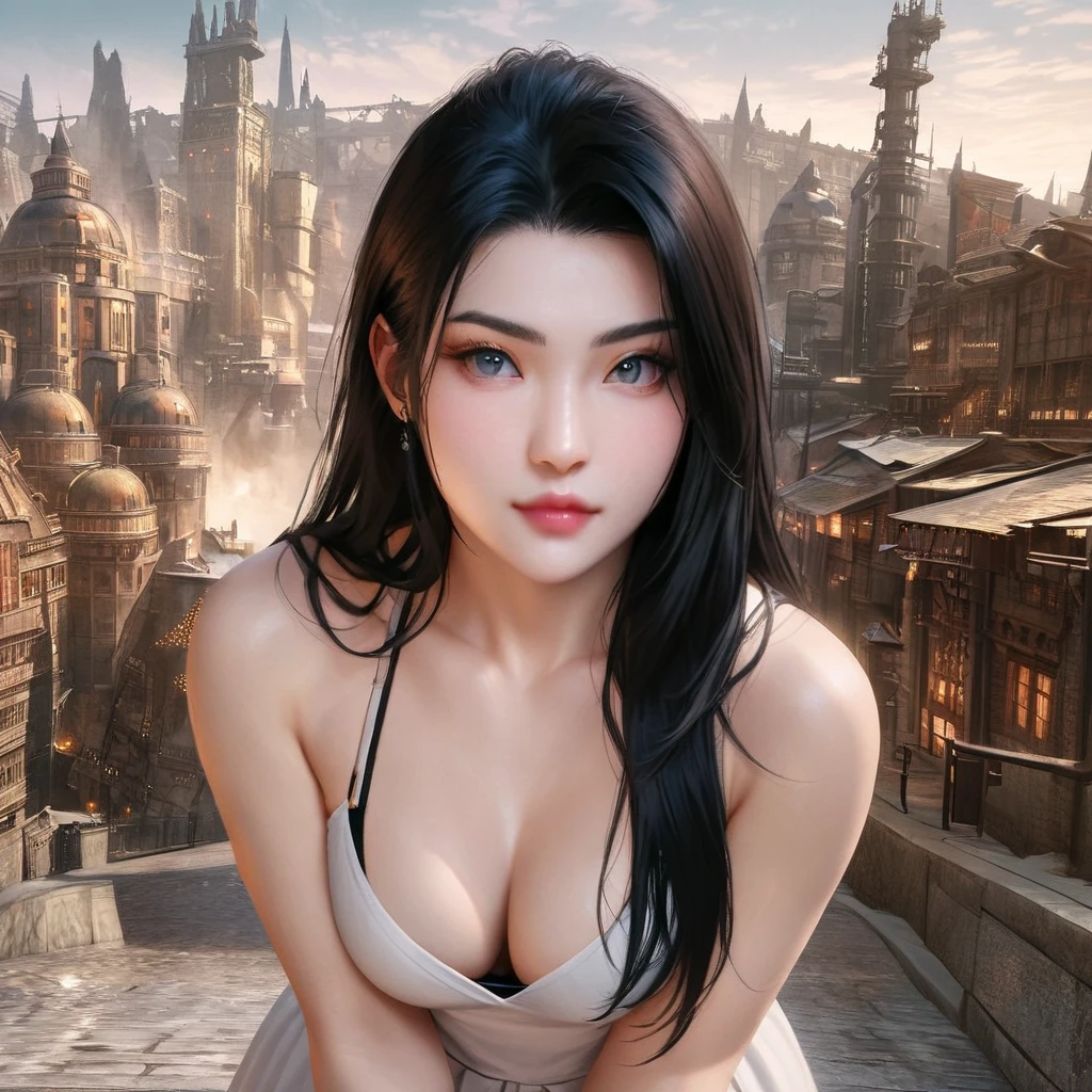 Ultra-detailed complex 3D rendering of the face, (masterpiece, top quality, octane rendering), glamour shots, full body image, very beautiful young elves, cleavage, (highly detailed skin: 1.2), (exposure: 1.1), ((((Silver micro bikini: 1.95)))). 40k, (((very soft breasts)), (((conspicuous large pink areola)), beautiful Caucasian woman with full soft breasts and white skin with big buttocks, one, long braided hair, big breasts, dynamic angle, (((huge breasts: 2.4)), ultra-realistic photo, (((((black hair)))), futuristic urban background, facial muscles, (((((detailed and glamorous silver crown)))), In the style of Marvel Comics, ArtStation Trends, Clear Focus, Intricate Detail, Very Detailed, Detailed Green Eyes, Very Detailed, Sharp Focus, Digital Rendering, Professional, Abs, Lip Gloss, Glossy Skin, Sexy Pose, Shot with Canon EOS R 6,