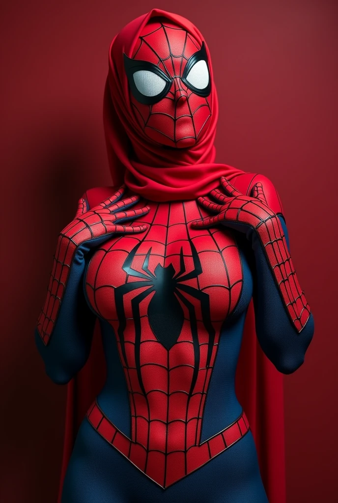 (masterpiece, best quality), 1girl, <lora:MalalaWindsor:0.8> MalalaWindsor, 1girl, solo, hood, blue bodysuit, mask, animification, spider web print, medium breasts,