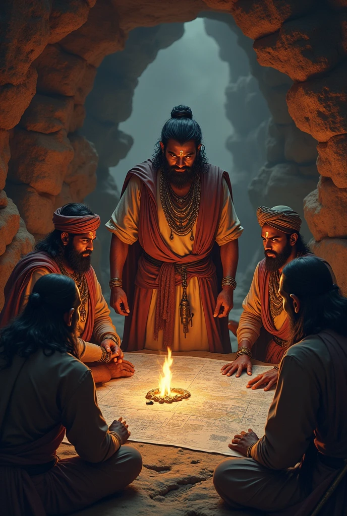 An image of Mateo Pumacahua planning the battle of Umachiri