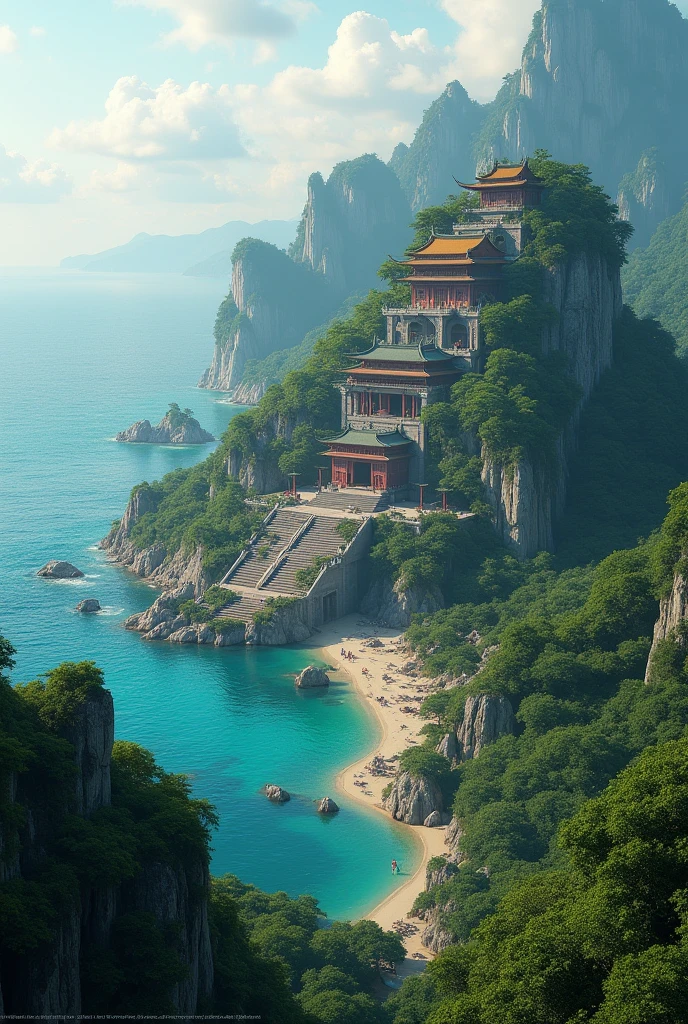 An ancient Chinese city located in the tropical ocean of an alien planet, Ancient Chinese Architecture Large Ancient City , Ancient Chinese City Construction Engineering Structure , telephoto lens, panoramic, HDR, Aerial Photography, 高空Aerial Photography, Ultra HD,Geometric Art,Realism,16k, Li Shu Scripture , Li Shu Totem ,Sanskrit mantra ,Traditional Chinese,Innovative styling,Detailed materials,HD Textures,HD particles, Ultra HD分辨率,180 high frame rate, Unreal 6 Engine ,AAA Games,Imagination , Surrealism,Detailed Textures,Detailed structure