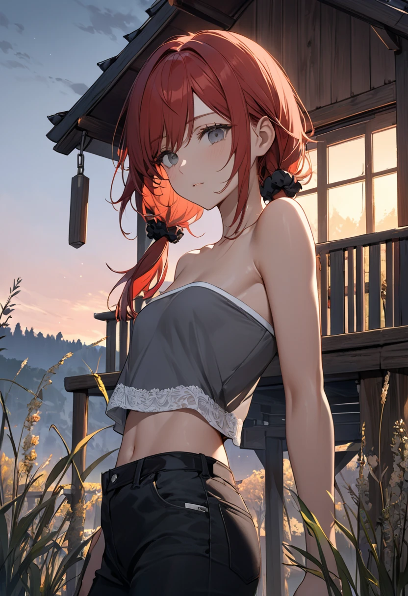 Short middle hair、Innovative shiny red hair、Red hair with beautiful cuticles、Beautiful red hair with a division of the center、The scalp is white and beautiful、Too beautiful red hair、Sexy beautiful red hair、Beautiful red hair that you want to touch、Sexy red hair with glowing cuticles、Glossy and glossy red hair、Depiction of the scalp of the parting is white and naturally glowing、Super beautiful hair、beste-Qualit、hight resolution、masterpiece、8K、An idol with a nice smile、She has a lovely smile、A smile that tells you you're having fun、A smile that tells you you're happy、A smile that makes you happy here too、sexy smiling、A smile that makes you want to hug、Delicate pattern、Delicate design、Delicate wrinkles、Luxury Silk、Penetration of female genitalia、fissure、Indented pants、