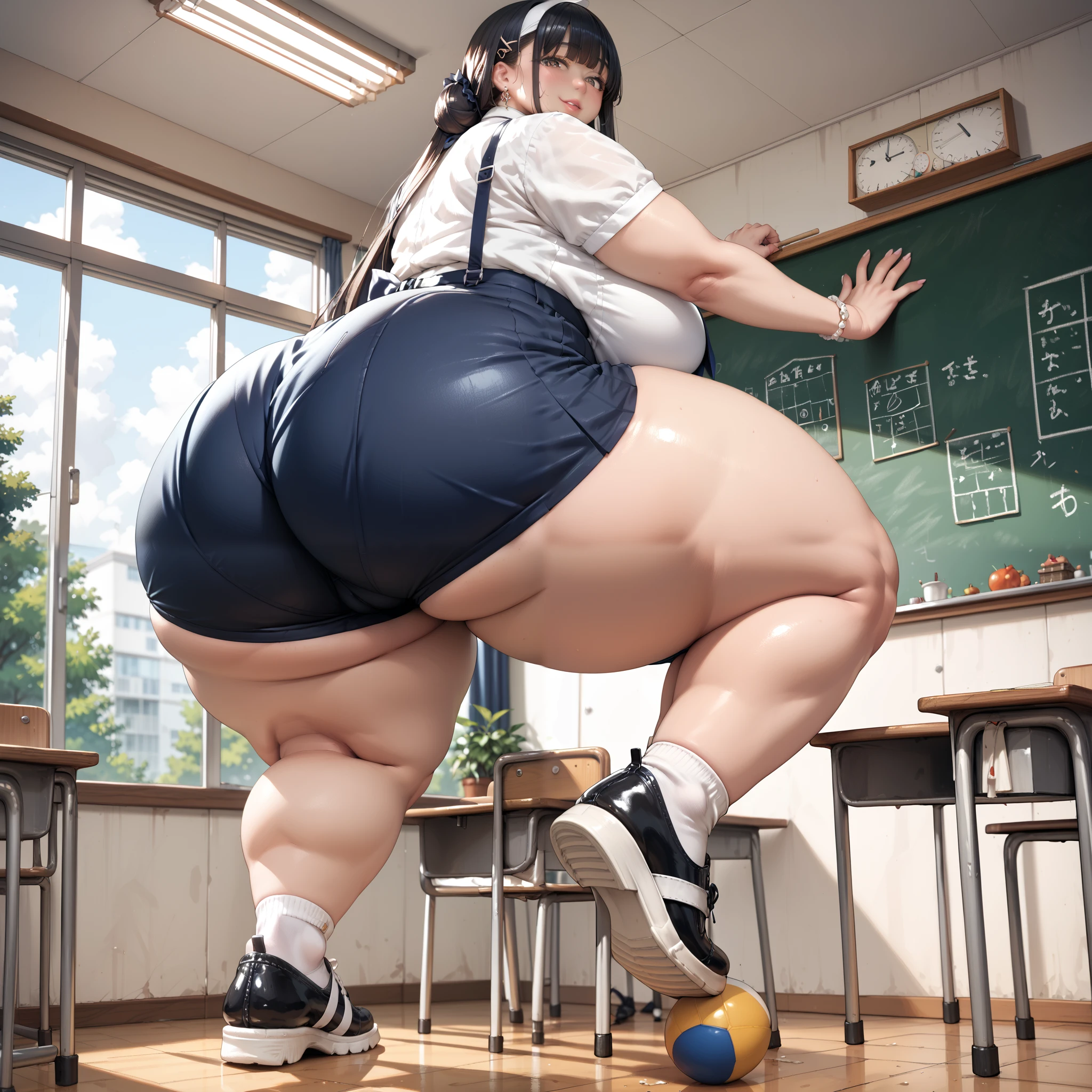  energetic girl 　Japanese girl who is very tall and has a big body　What is your height?４Meters 32 cm 　 her boobs are very huge 　 and her butt is also very huge 　 thick thighs　Age: **　high school１Grade　In the classroom　 gigantic boobs gigantic ass,　giant　