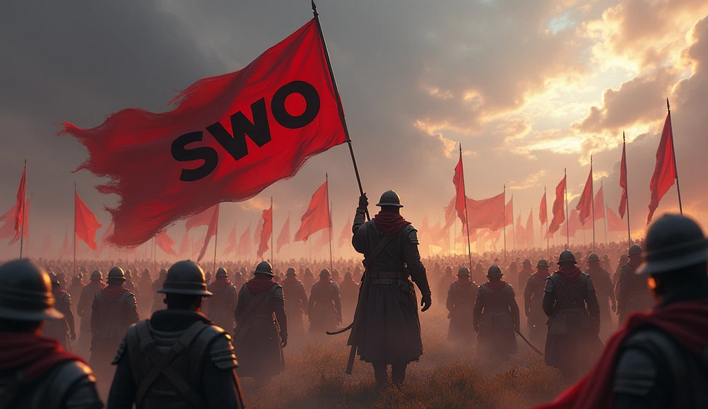 There are many people riding horses with flags on their backs, young !, invasion army background, live-action movie scenes, cavalry charges, young aristocrats, live-action movie stills, YouTube video screenshots, epic Viking battle scenes, loud, in 300 movie screenshots, medieval battles, historically accurate, movie highlight scenes, leaked footage Japan Samurai Sengoku period