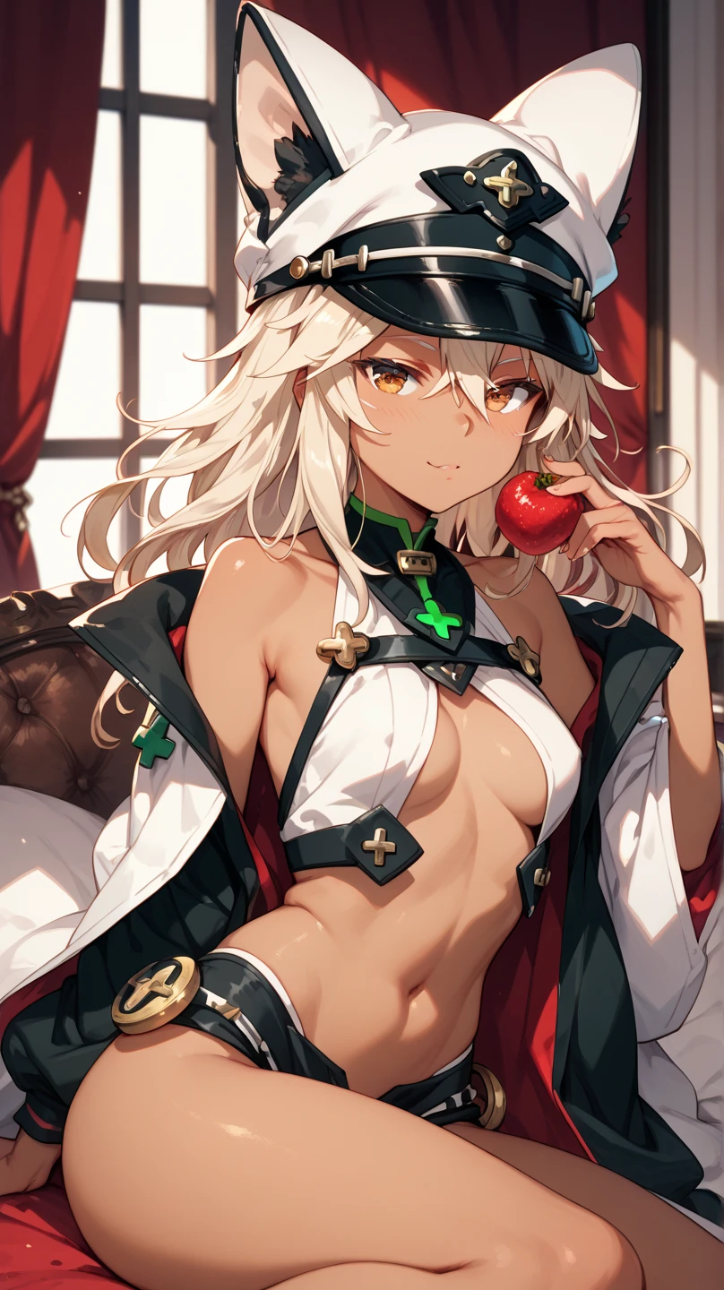 chupipaleta photorealistic, (With glass black), Brown hair, 24 years old, Small acne, Wear a black witch hat，Large breasts，toppless，barechested，cleavage，tit，Abs