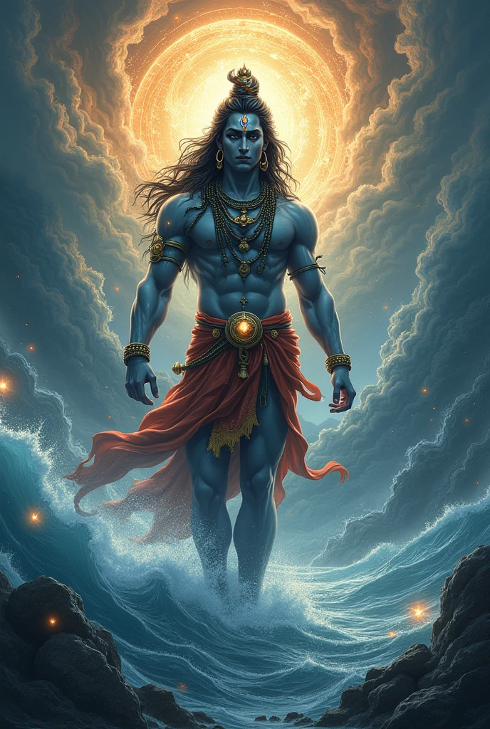 Lord Shiva tandav in water 