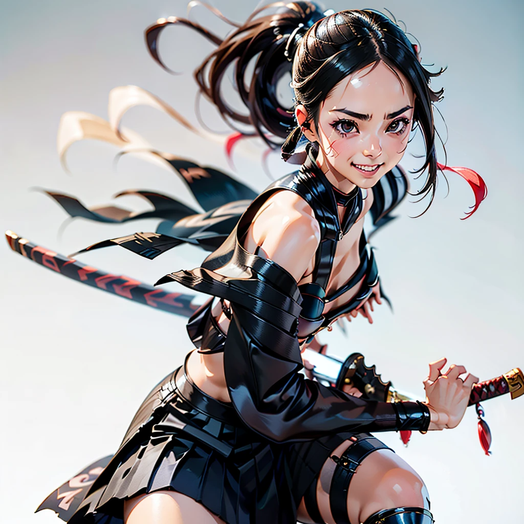 realistic, samurai woman, beautiful girl, cute girl, japanese girl, real hair, hd quality
