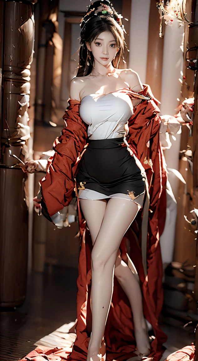 red hair realism, shadow, character table, Reference table, Draw while standing, 8k, Super details, 1080P, Women HD, 4K, 8k, 16k, high resolution, best quality, high quality, anatomically correct, masterpiece, precise, ultra high definition，grace，Unreal Engine，delicate face，long hair，slim，long legs