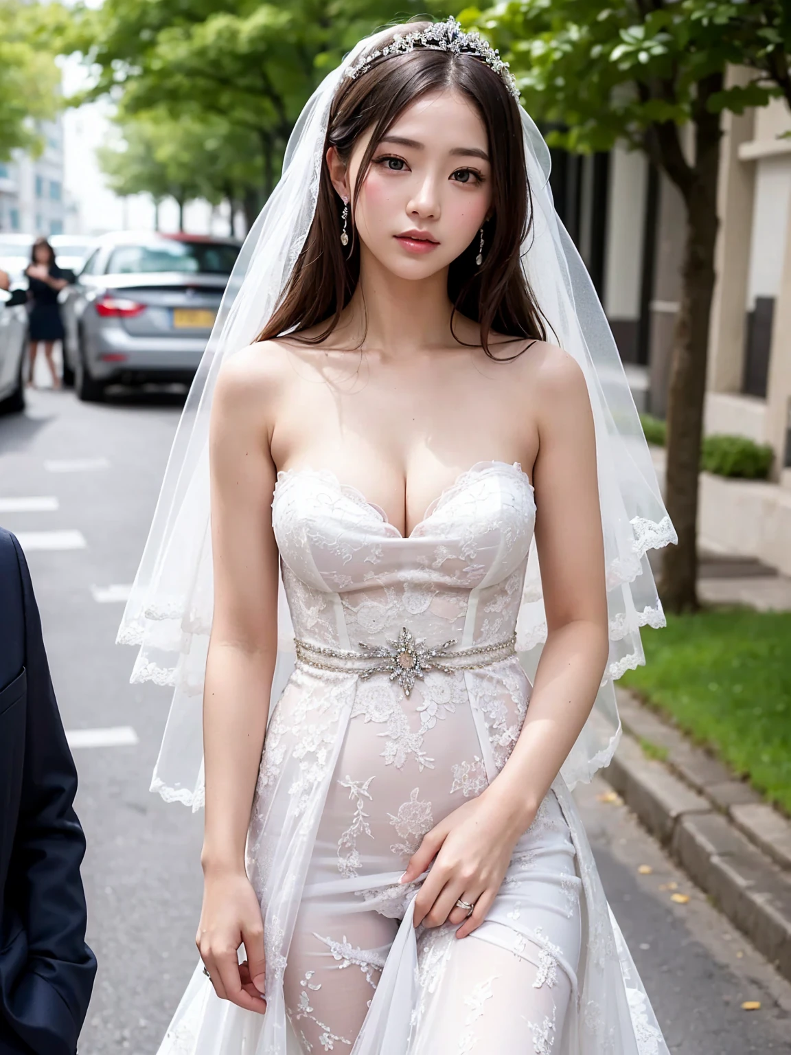 absurdres, RAW photo, extremely delicate and beautiful, masterpiece, Best Quality, ultra high resolution, 16k, hyperrealistic, realistic, photorealistic, photo-realistic, ultra-detailed, perfect ???????, super Detailed skin, perfect figure, Very detailed CG 8k wallpaper, nude, pussy, ????????????, ??????, perfect ??????, perfect breast, round breast, small head, perfect fingers, (full body :1.2), super white skin, standing, kpop idol, nude, blushing, windy, sexy leg, smile, smile eyes, 2  guys, nude, puffy hair, bangs, (2 guys :1.5), long leg, small breast, (nude girl), messy hair, flat bangs, sexy lips, perfect small round breast, black nails, tall man, cute hair, cute pose, no bra,  (couple), teen, sexy pose, sad, police on background,  angry man, smile, small round breast, smile, walking on the street, sunlight,, korean model, open corset, pulldown corset, gothic boy, hands all down,  wedding shoes, wedding heels, , nude boyfriend,  (wedding couple: 1.5), (couple: 1.5), full body tattoos, colourfull tattoos , ?????????? man, no wearing pants, ( all hands down) , show pussy, breast out,pink ??????, (nude girl), open dress, no wearing bra, nude girl, open corset, pull down corset, breast out, ?????, ????, hard penis, hard dick, realistic ?????, ????? out, ???? out