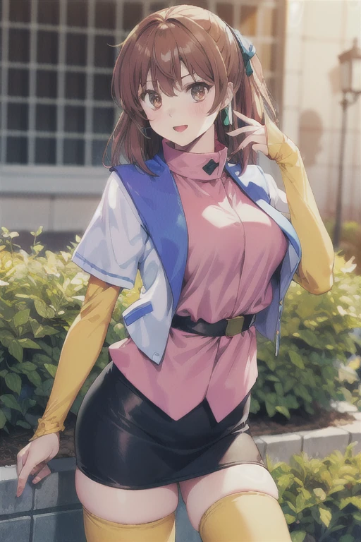 ((best quality)), ((highly detailed)), masterpiece, ((official art)), (detailed eyes, deep eyes), (1girl:1.33, solo),
<lora:neoPolitanRWBYLora_v1:.9>, NeoRWBY, heterochromia, brown eyes, pink eyes, multicolored hair, brown hair, pink hair, short hair, smug, smirk, cleavage, small breasts, white jacket, crop top jacket, (leotard), (covered navel), pants