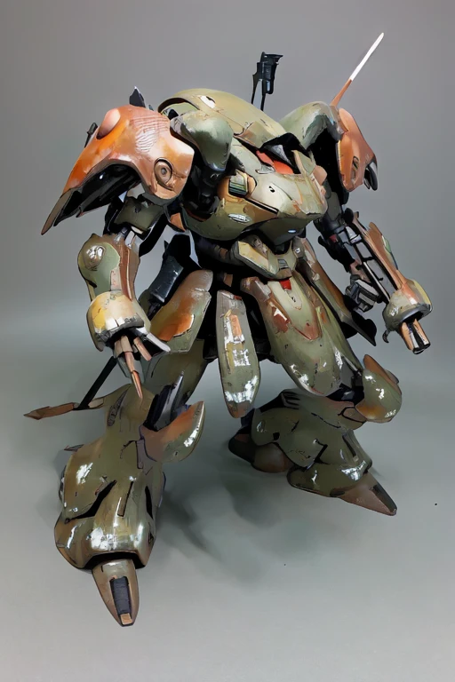 oil paint, glayish red body:1.3, Super Detail, high details, High quality, Best Quality, hight resolution, 1080p, camouflage scheme painted militaryrobot,super fine concept art,spider robot,solo,no human,no background,military,green armor,giant,multi-legged vehicles,giant foot,big foot,heavy foot,tank,short and thin legs,fat four legs,short four legs,four legs, more legs, world domination,mechanized huge fishtail skirt