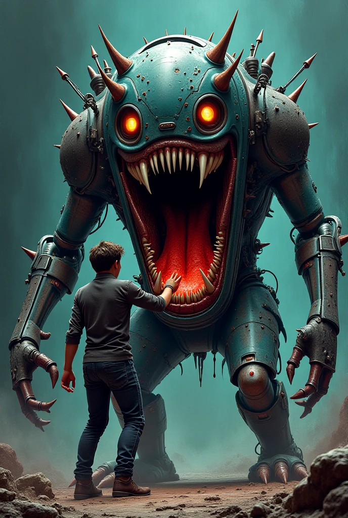 FNAF robot in eating a kid