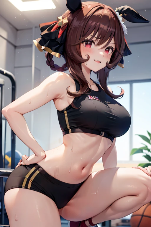 (Best quality:1.1), (Masterpiece:1.2), 5 girls,track suit,are standing,Highqualityshadow, Beautiful detailed, Beautiful face, Detailed eyes,Depth of field, A high resolution, Best shadow, Best illumination, Kizi, view the viewer, (Five-color hair:1.3),Brush cut,extra very short hair, Blunt bangs, Long hair, Black eyes, Shy, Large breasts, Miniskirt, Volleyball hall,inside in room,Exercise posture, Sunburn,Boo marker,cleavage,looks into camera,ssmile,closeup cleavage,Superskirt