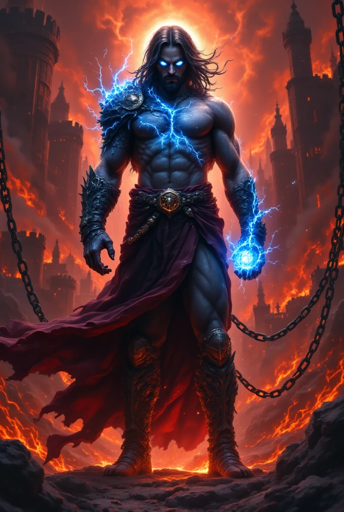 Sexy thin muscular wizard with big crotch bulge in the cold snow storm, muscular wizard in the cold snow. Men in sexy magical underwear. Sexy wizard male. Wizard with a ice powers. Hairless handsome man fighting in the snow. Wizard with shiny neon tattoos in his arms and a long golden hood.