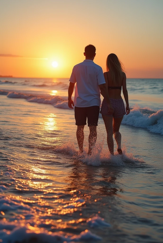 Beach Ocean Couple Holding Hands Conan --auto
