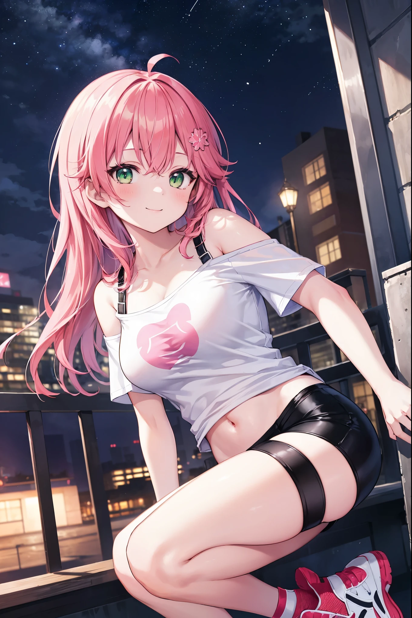 girl,Young,、(masterpiece,Highest quality),Street,Completely naked,Bare shoulders、Gal、Pink Hair、smile、passionate、long hair、(Underboob),Big Breasts,Cleavage,(stomach),Black mini tube top、looking at the camera、barefoot、A very short black miniskirt,(Ultra Micro Mini Pleated Skirt),Strong winds、No underwear、The skirt is blown up by the wind、solo、Are standing、barefoot,In the subway、City、Embarrassing、Peeing