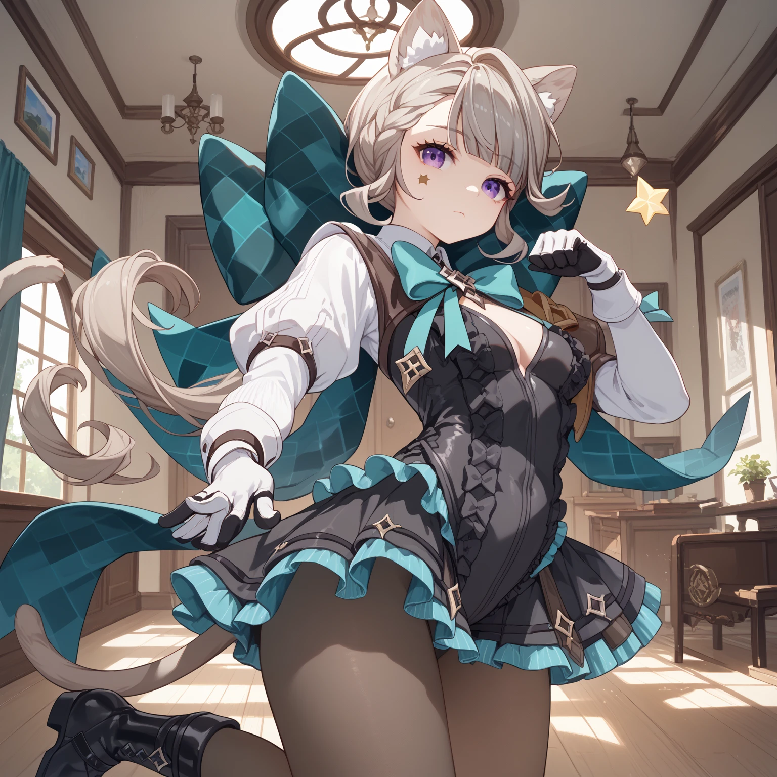 Anime girl with cat ears, Fine details. girls' frontline, from girls frontline, pixiv 3dcg, very detailed Artgerm, art of kirokaze pixel, Top Rated on pixiv, at pixiv, Kantai Collection Style, Mikudayo, small curvy loli, popular on pixiv