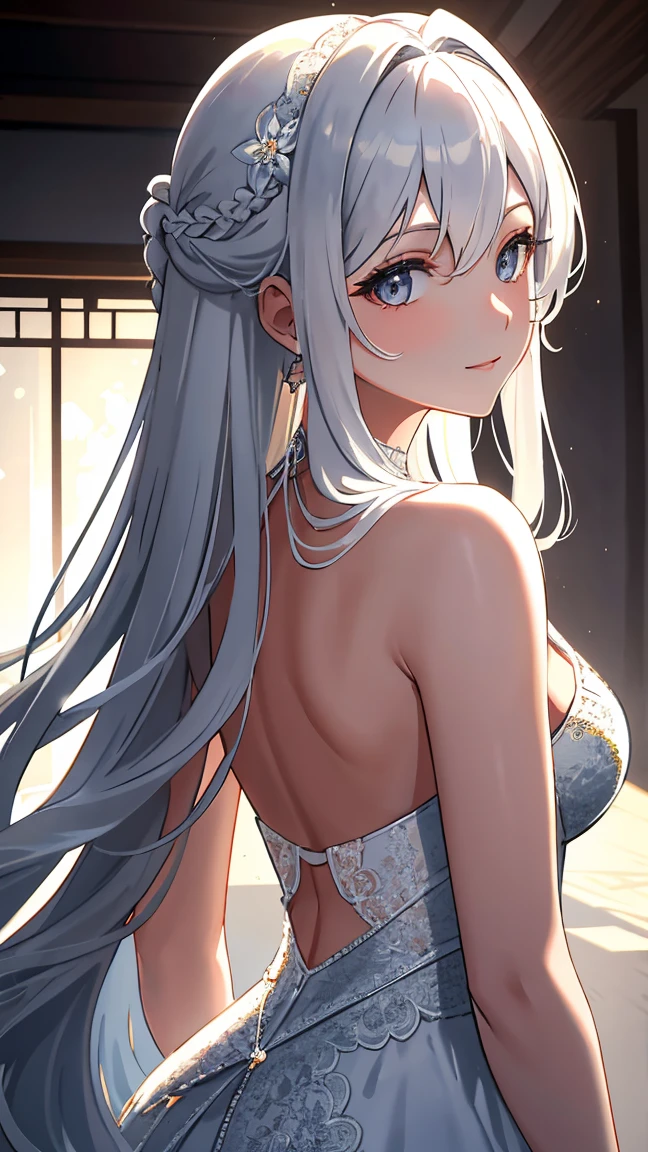 (Photorealsitic:1.4), (masterpiece, side lights, Exquisite beautiful eyes: 1.2), masterpieceportlate, realisitic, 3D 顔, Luminous Eyes, Shiny hair, Glossy skin, 独奏, embarrassed from, (hason), portrait、Upper body portrait、(small tits)、