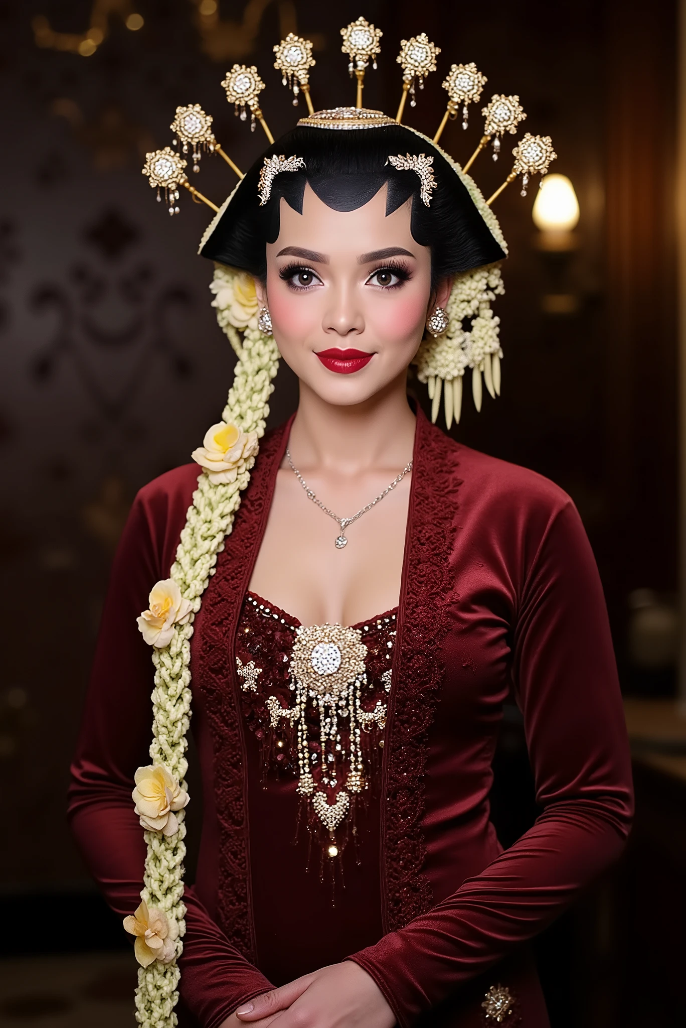 sexy javanese with low cleavage