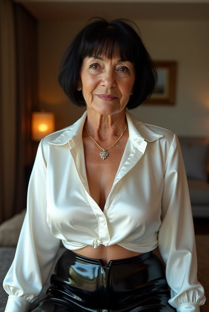(MEXICAN BABE),((PETIT VIRGIN BRIDE:1.6)),((LESS THAN 12 years old)), ((SKINNY:1.3)), ((SHOW FULL FACE:1.53)),((ugly SKINNY grandmother)),((HAIR WITH BANGS)), ((1950s hairstyle)),((sensual smile)), ((film grain)), (full length portrait:1.3), (detailed face), (defined abs),(NARROW HIP), (thin thighs), (seductive), (naked), ((brunette pixie cut hair)), (messy bun hair), ((slightly zoomed out)), (look at camera), (standing spread legs), (tattooed body), ((very skinny), (enormous big boobs), (saggy boobs), (standing in palace), (smile face), diamond necklace, (slightly zoomed out), (SHORT cut head hair), ((VERY CURLY HAIR)), (enormous flat tits), (spread legs), (professional sexy erotic pose), (she makes fun of me), detailed hdr photo, whole woman, (very embarrassed), (ashamed), (perfect legs), ((show pussy)), beautiful legs, (Topless), detailed nipples, (naked), (sexy pose), ((full face)), (DARK blue eyes), (bejeweled elegant woman), ((large nose)), (wide nose), ((open large coat)),((COSTUME AS A EVIL VAMPIRE)), ((SHOWS PUSSY)), (Whole body), (whole face), ((love me)), ((SHE offers ME)), (standing in HALLWAY),((OPEN LEATHER COAT)),(NO PANTIES),