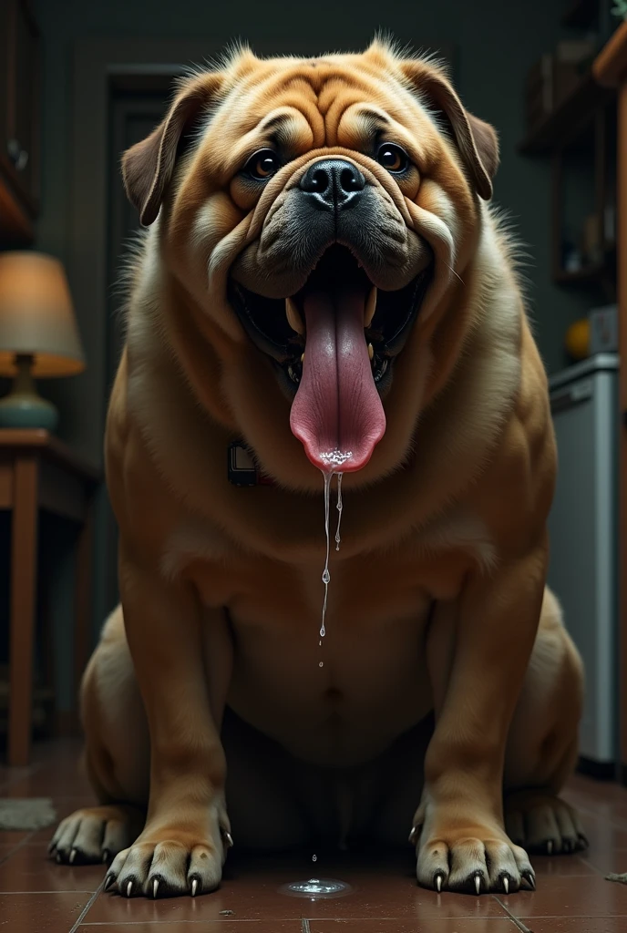 ((((bernese, feral)))), living room, masterpiece, high quality, realistic, detailed background, ((((rear view, crouching, huge red penis, autopenetration, anal, testicles, paw, excessive urine leaking, watersports, bywatersports, realistic fur, detailed fur, furry, screaming, eyes closed)))), (((((autopenetration)))))