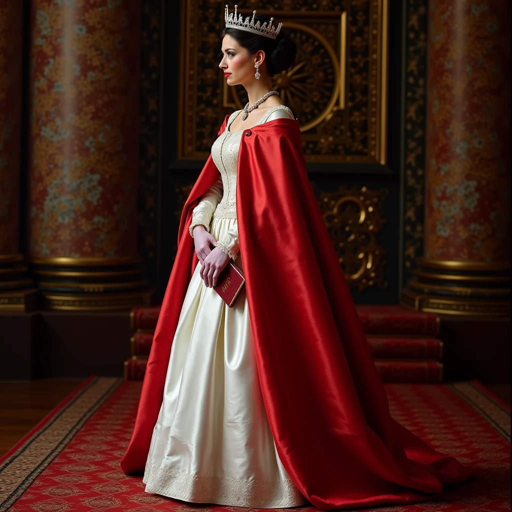 A fine royal lady with a dress and theme of the years after Christ