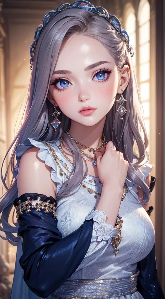 Realistic、8age、Real masterpieces, Highest quality, Highly detailed shape,1 Girl,alone, 画像Book体, flower, Looking at the audience、 Purple eyes, Jewel-like eyes, Very beautiful eyes, Highly detailed face,, , star (null), star座, Purple Energy, handrail, 流star、Shiny, straight, long hair down to the waist, Beautiful shiny bangs、16k、photograph、quality、Looking down on a young girl from above、指は4Book、The thumb1Book、Well-formed fingers、smile、24k、