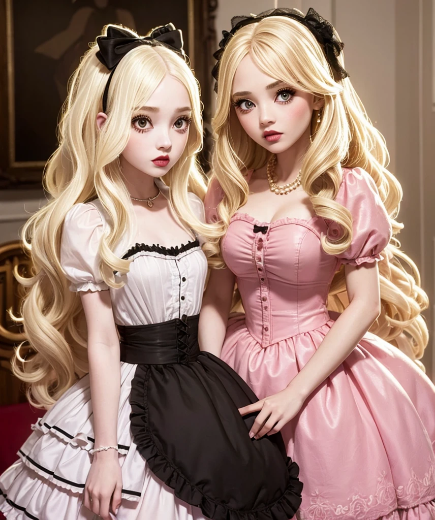 blonde twintails twin sisters Beauty polka dots live-action Easter