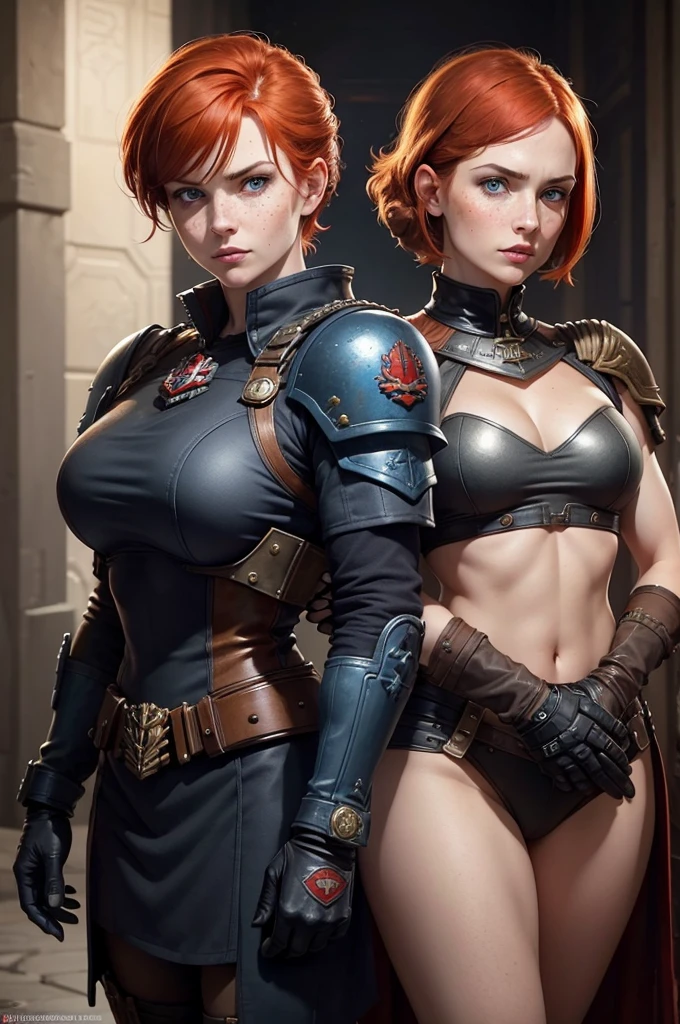 gwen tennyson,tracer,bulma,rebecca chambers,1girl,close up,moonlight,witch costume,gold neck jewelry,body tattoos,short hair,gown dress, pumpkin village,ceremonial cape,gothic corset,halloween forest,gold,amulets,glowing cauldron, gothic piercings and tattoos, white tribal top,green eyes,orange hair,shy smile,freckles,redhead,beautiful girl,large breasts,thigh high boots,ultra detailed,realistic,fantasy art,garter belt,holding a wand,black cat,