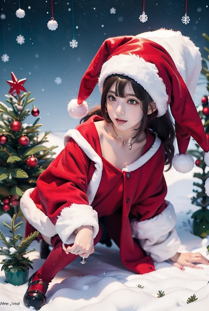 anime、 Christmas illustration 