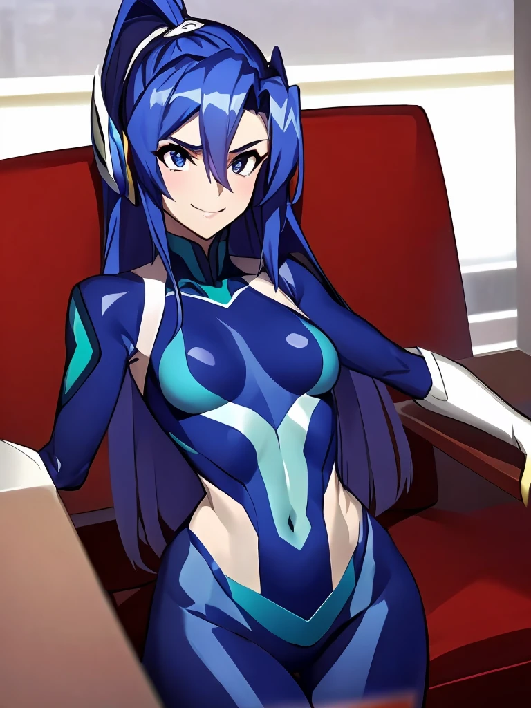 (   CG in detail), (    top quality    ),     1 girl,    perfect face,     Shiny Skin ,    Shiny Skin ,     wide hips ,     thin waist,     Shinpho Tsubasa    ,    ahehe,  Random Female Recruit Suit ,  sitting on a chair ,  office, smile, In progress, (masterpiece), ( top quality ), (  high definition  ),  Exquisitely Detailed Textures