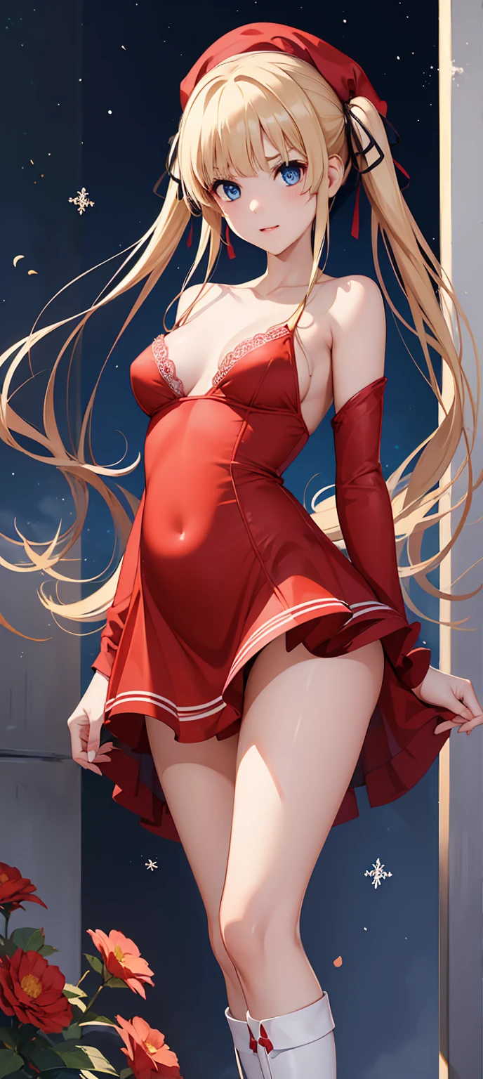 ((2D Beautiful Girl、top-quality: 1.2、perfect fingers: 1.2、perfect anatomia: 1.1、Perfect outfit、face perfect: 1.1、Beautiful illustration))、(Transformation Sequence)、(ballet leotard)、14years、Solio、A Princess、Fractal art、a baby face、((Straight Long Hair))、(Slender and beautiful legs)、Large sagging eyes：1.1、(long shot shot、full body photographed、shot from front)、(1 persons）、Red in the face and embarrassed、Beautiful bedroom with night view、cat ear、